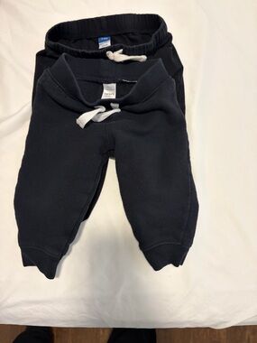 Black Kids Pants with White Drawstring.